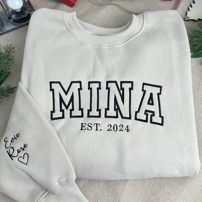 Gepersonaliseerde mama oversized hoodie met kindertekening geborduurd uniek herinneringscadeau