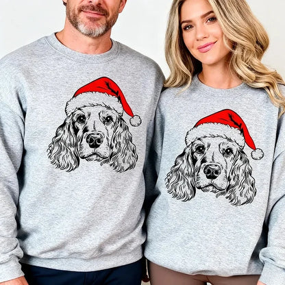 Gepersonaliseerde kersttrui voor huisdieren - gepersonaliseerde kersttrui voor hond en kat met kerstmutsontwerp