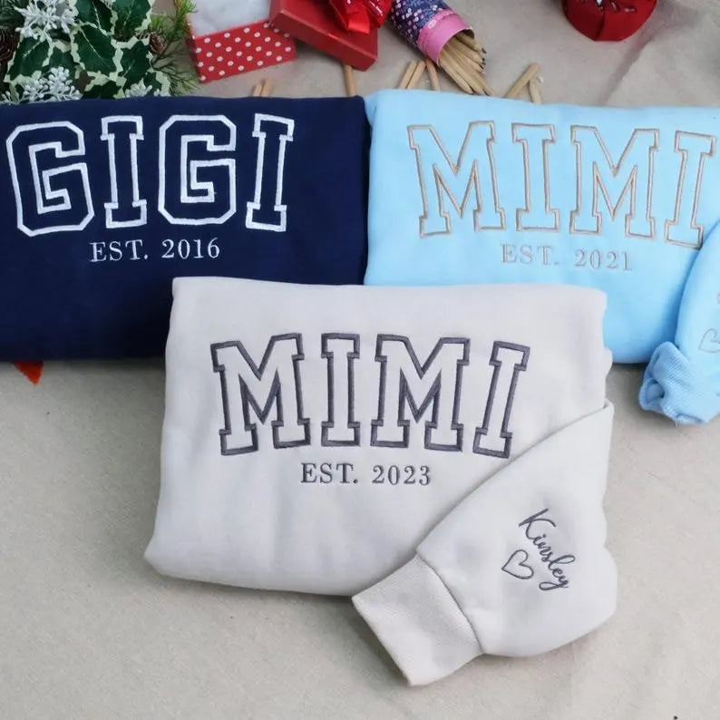 Gepersonaliseerde mama oversized hoodie met kindertekening geborduurd uniek herinneringscadeau