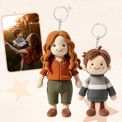 Gepersonaliseerde Mama Foto Pluche Poppen sleutelhanger, Cadeau Voor Haar