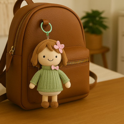 Gepersonaliseerde babyfoto pluchen poppen sleutelhanger