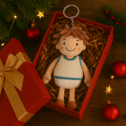 Gepersonaliseerde foto pluche pop pluche sleutelhanger cadeaus, paar pluche pop, leuk cadeau voor haar