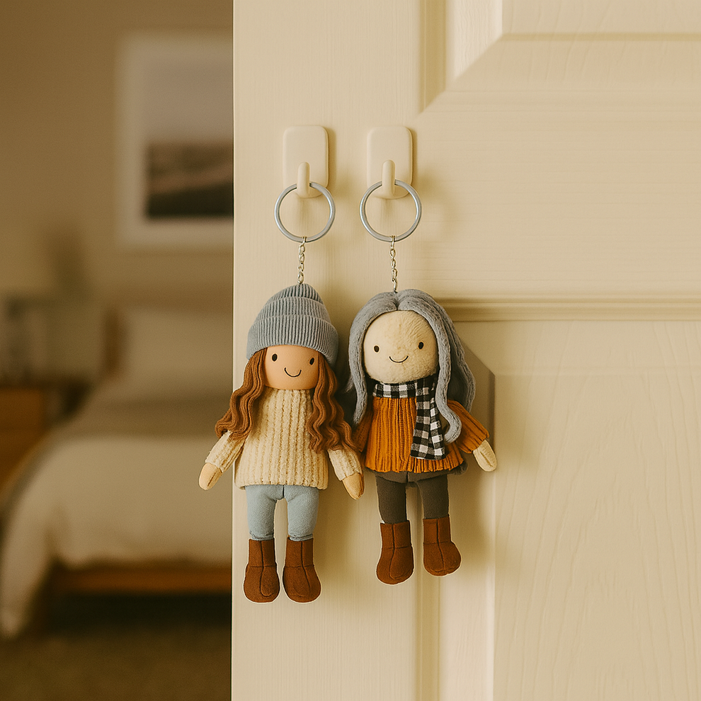 Gepersonaliseerde Foto - Bedrukte Pluchen Poppen sleutelhanger - Ideaal Cadeau Voor Moeder