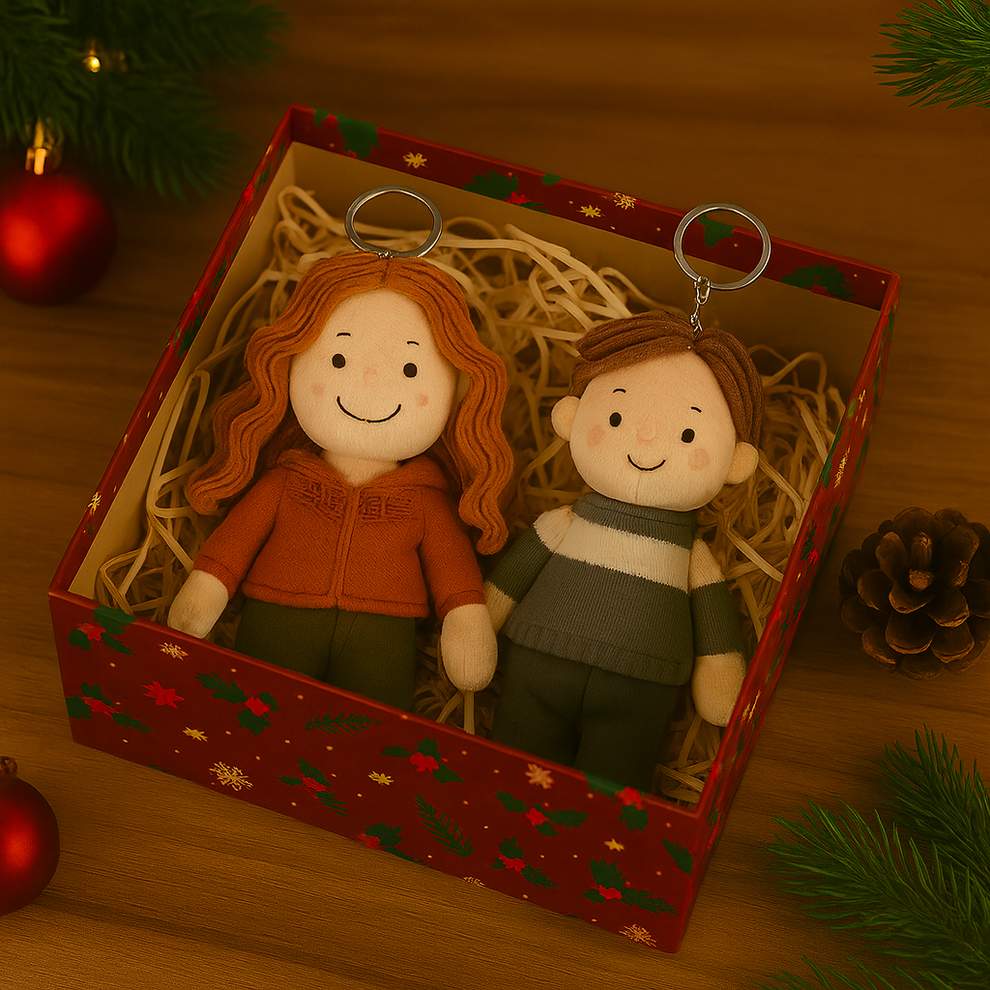 Gepersonaliseerde Mama Foto Pluche Poppen sleutelhanger, Cadeau Voor Haar