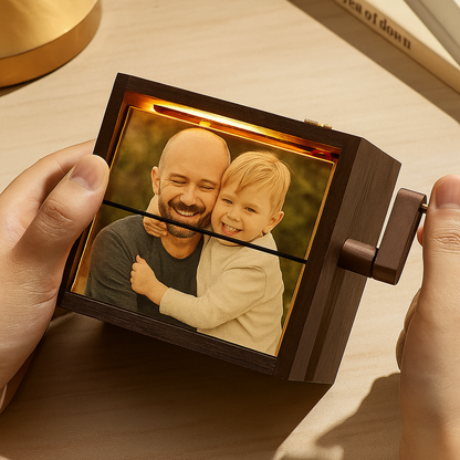 Breng uw familieherinneringen tot leven: een gepersonaliseerd video-flipboek met draaimechanisme, het perfecte cadeau voor alle gelegenheden