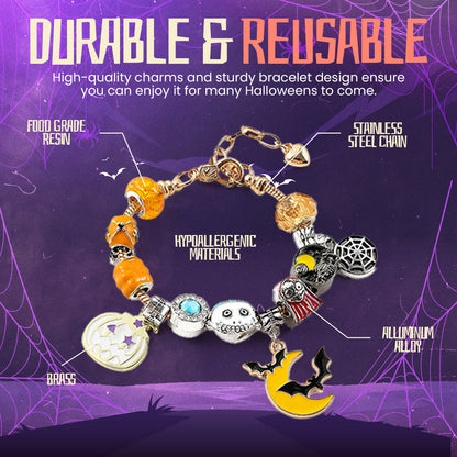"Spooky Sparkle" Limited Edition Halloween Charm Armband - Betoverend Mooi Sieraden 🎃