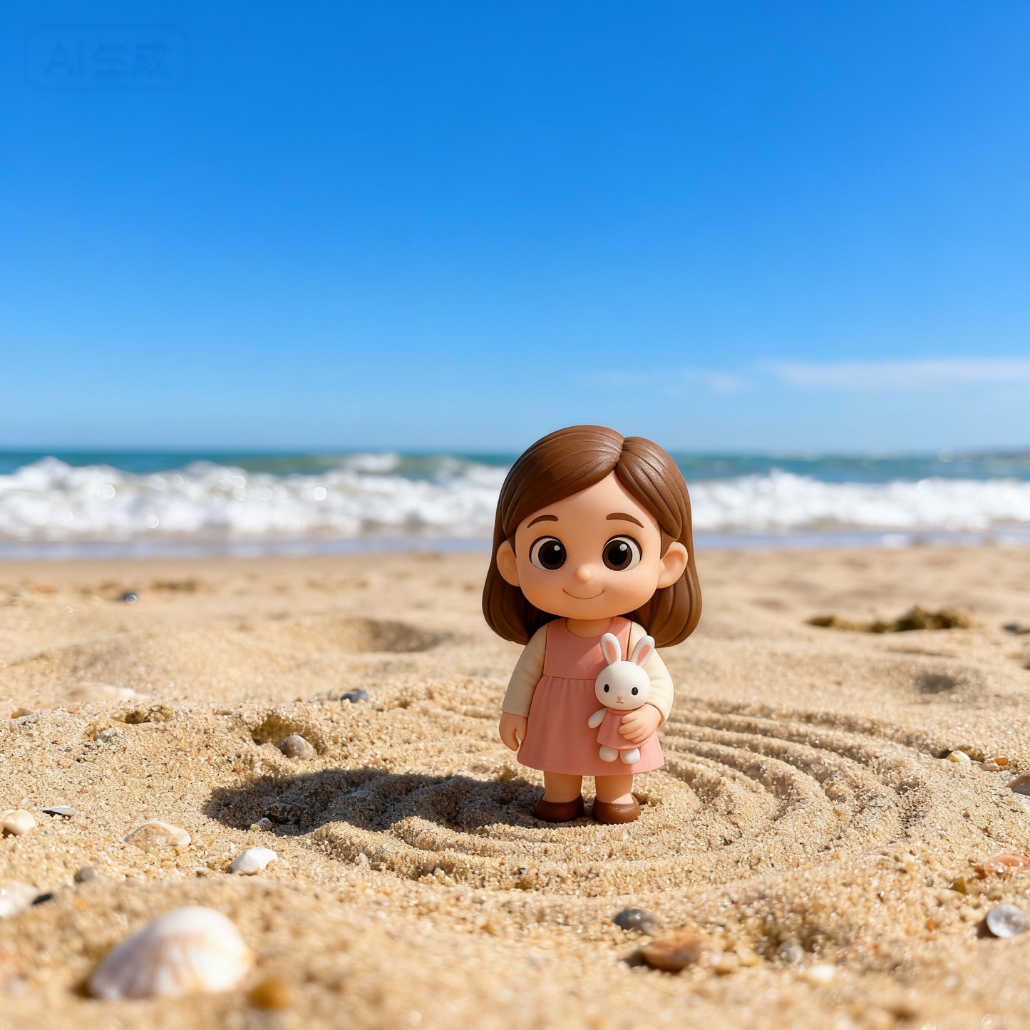 Gepersonaliseerde 3D-actiefiguur van foto - Gepersonaliseerd schattig meisjesbeeldje | Gepersonaliseerde 3D-minifiguur als cadeau voor kinderen