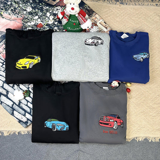 Plus fluwelen stijl - op maat gemaakte auto-sweatshirts/hoodies cadeaus voor autoliefhebbers