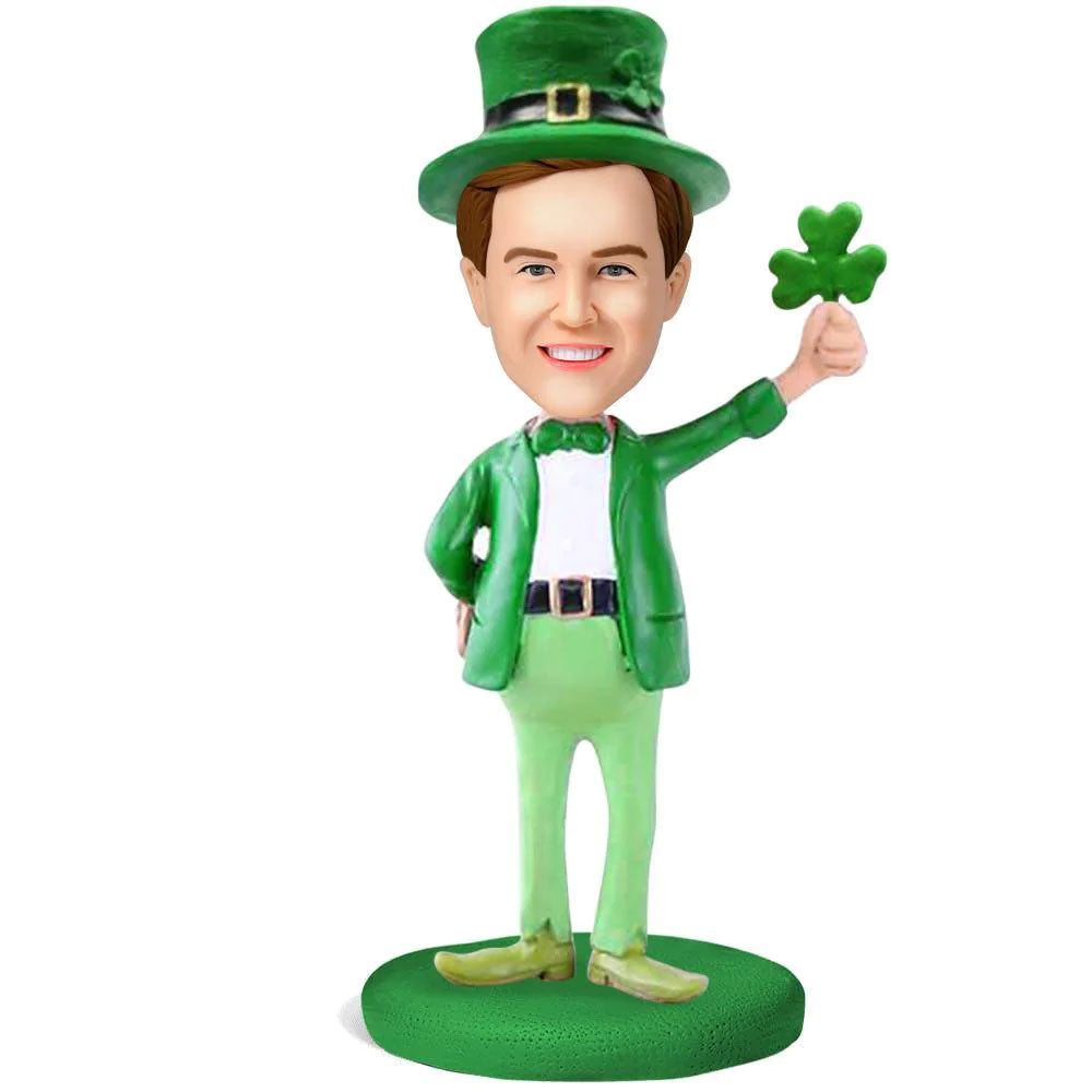 Gepersonaliseerde St. Patrick's Day Bobblehead-cadeau