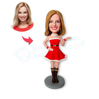 Aangepaste bobbleheads, gepersonaliseerde bobbleheads, unieke cadeaus voor haar kerstcadeau