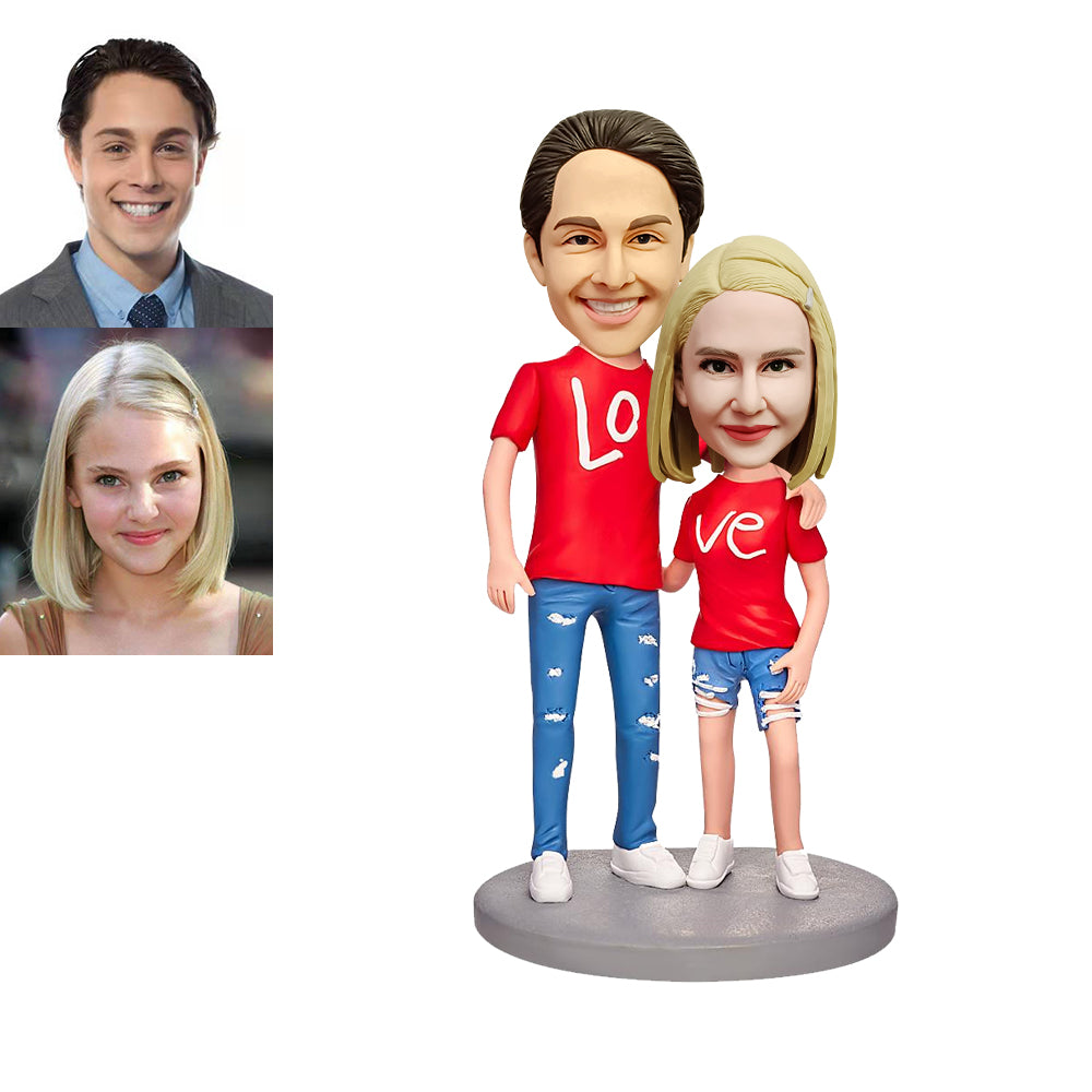 Aangepaste Bobblehead gepersonaliseerde Bobblehead paar cadeau voor verjaardag