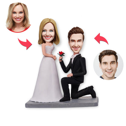 Gepersonaliseerde Marry Me Bobblehead-cadeaus.