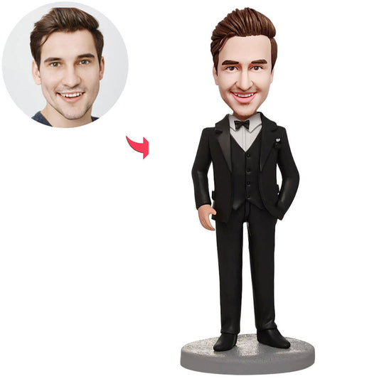 Aangepaste bobblehead, gepersonaliseerde bobblehead, knappe baas