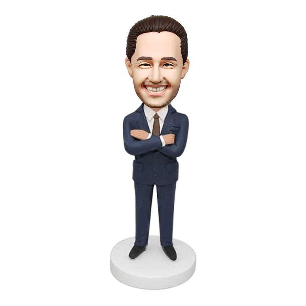 Aangepaste Bobblehead, gepersonaliseerde Happy Boss Bobblehead.