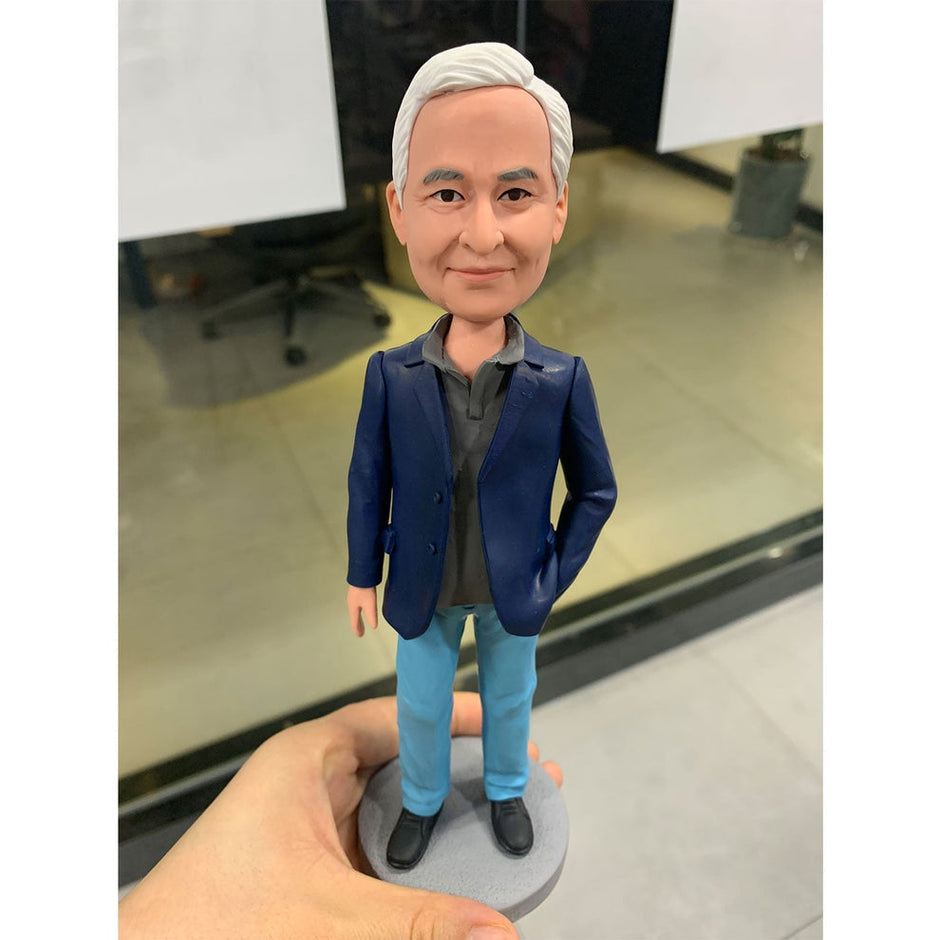 Aangepaste Bobblehead, gepersonaliseerde Bobblehead, uniek gepersonaliseerd cadeau voor opa