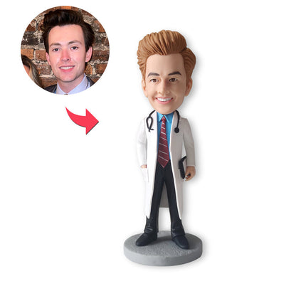 Gepersonaliseerde Bobblehead-arts met stethoscoopcadeaus voor dokter