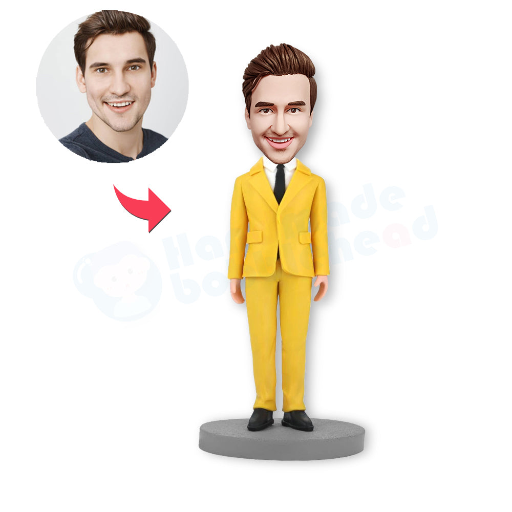 Aangepaste bobblehead, gepersonaliseerde bobblehead, modieuze, stijlvolle man