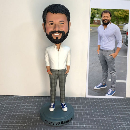 Gepersonaliseerde romantische Bobblehead-cadeaus voor hem