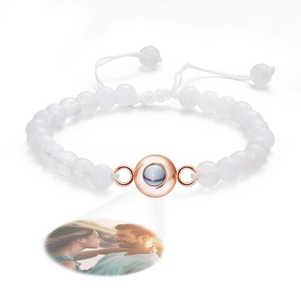 Gepersonaliseerde Fotoprojectie Kralen Armband Elegant Cadeau Voor Haar