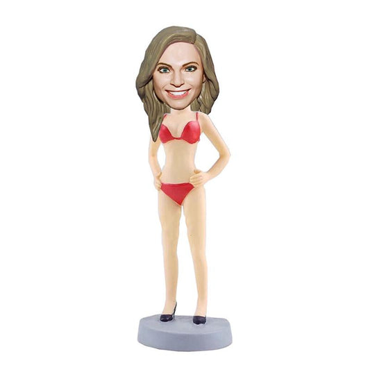 Aangepaste vrouwelijke bikini Bobbleheads sexy bikini poseren