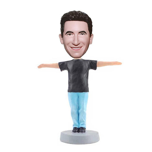 Bobblehead-poppen die op jou lijken