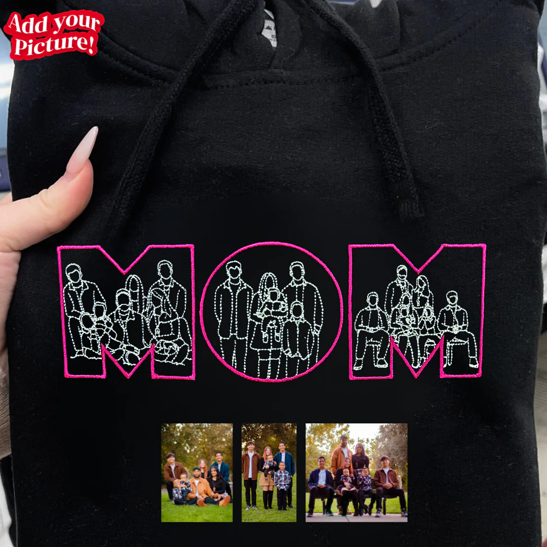 Gepersonaliseerde sweater met gezichtstekening | Pullover op maat met familieportret