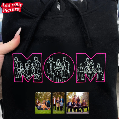 Gepersonaliseerde sweater met gezichtstekening | Pullover op maat met familieportret