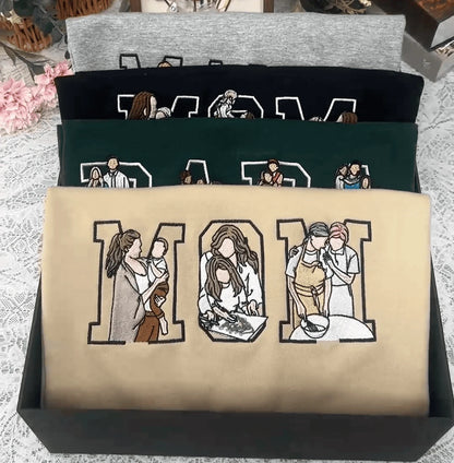 Familieportret hoodie voor gezin met 3 kinderen gepersonaliseerde karikatuur verjaardagscadeau