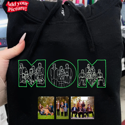 Gepersonaliseerde sweater met gezichtstekening | Pullover op maat met familieportret