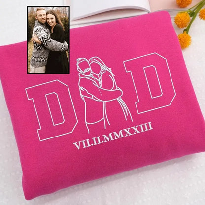 Geborduurde mama trui met hartjes en namen gepersonaliseerde langmouden shirt Moederdagcadeau