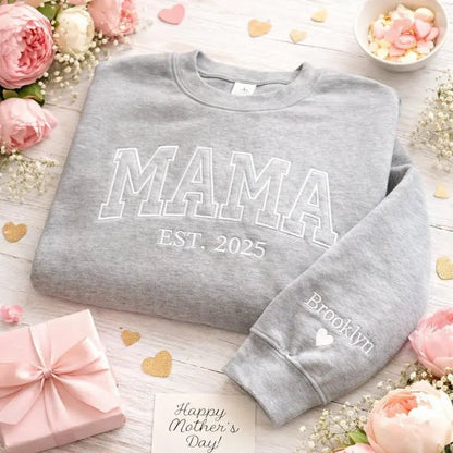 Familieportret langmouden trui zonder capuchon gepersonaliseerde familie-illustratie bijpassende set