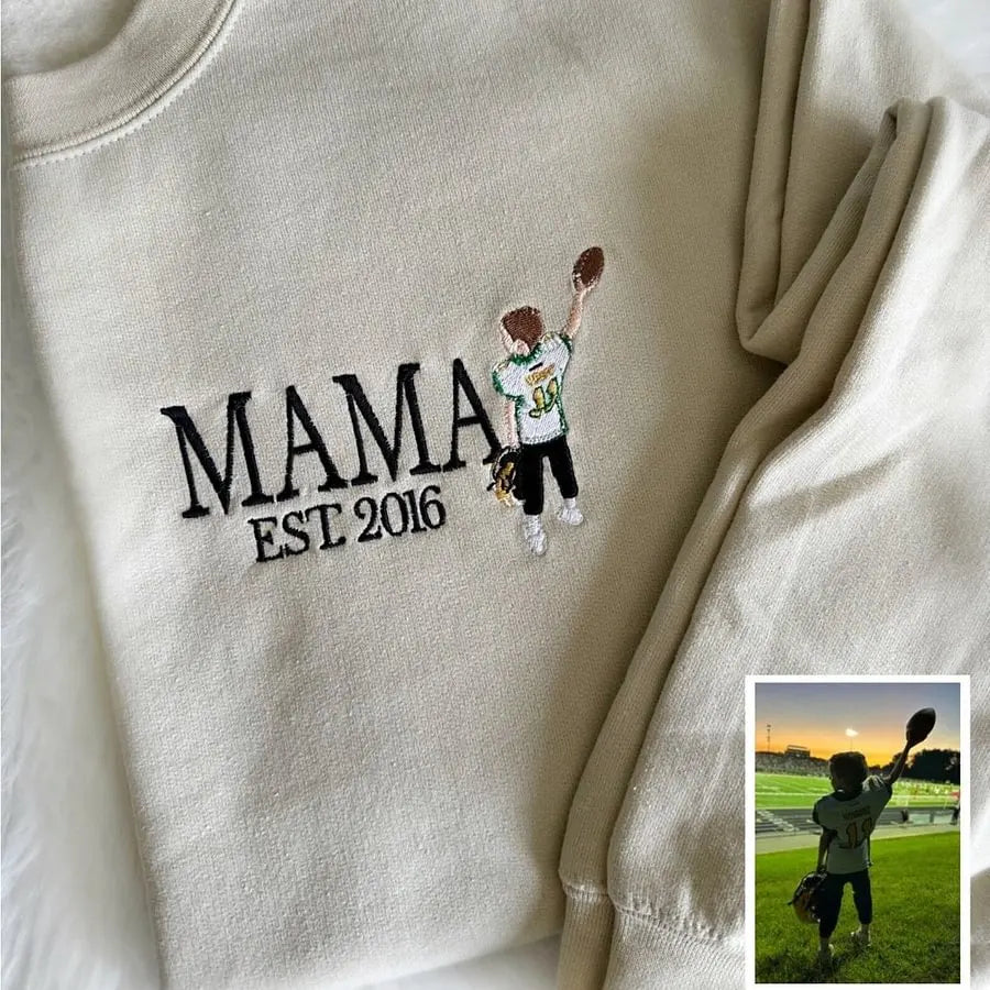 Familieportret oversized capuchontrui gepersonaliseerde cartoon-sweater familiereünie