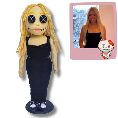 Gepersonaliseerd cadeau voor vriendin van een op maat gemaakte pop, kerstcadeau voor beste vriend, lappenpop met aanpasbare opties, handgemaakt beeldje