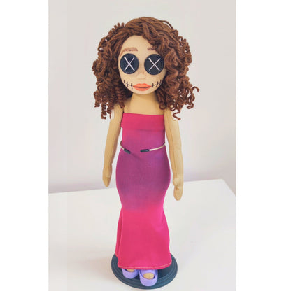 Gepersonaliseerd cadeau voor vriendin van een op maat gemaakte pop, kerstcadeau voor beste vriend, lappenpop met aanpasbare opties, handgemaakt beeldje