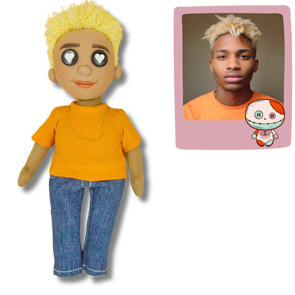 Gepersonaliseerd cadeau voor vriendin van een op maat gemaakte pop, kerstcadeau voor beste vriend, lappenpop met aanpasbare opties, handgemaakt beeldje