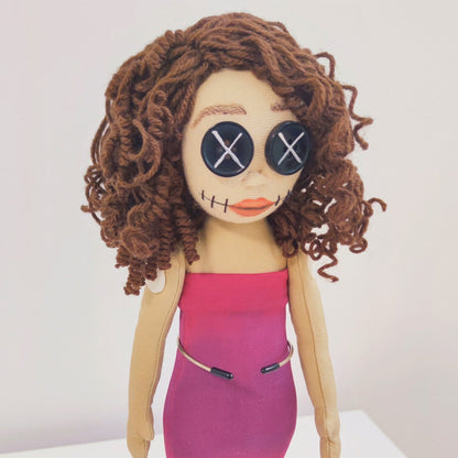 Gepersonaliseerd cadeau voor vriendin van een op maat gemaakte pop, kerstcadeau voor beste vriend, lappenpop met aanpasbare opties, handgemaakt beeldje