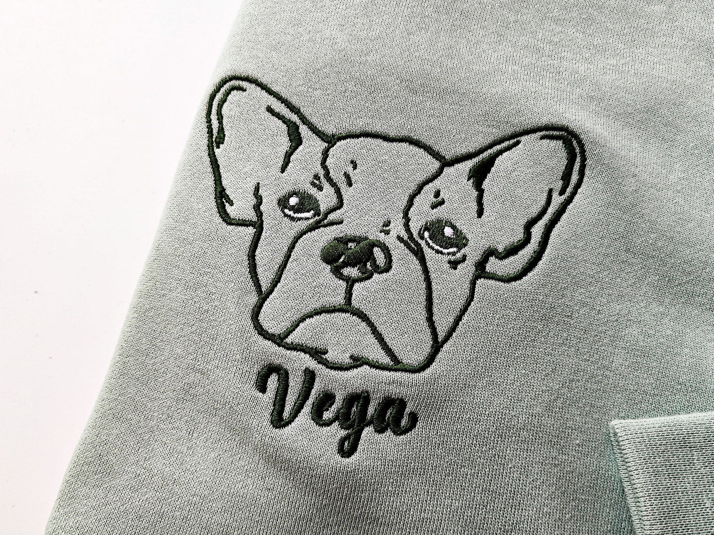 Geborduurde Huisdier Sweatshirts Met Huisdier Foto En Naam, Geborduurd Huisdier Portret, Aangepaste Hond Hoodie, Speciaal Verjaardagscadeau Voor Hond Moeder/Vader