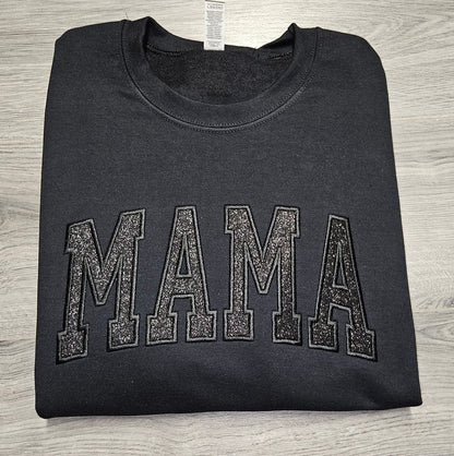 Zwart Op Zwart Glitter Mama Sweatshirt