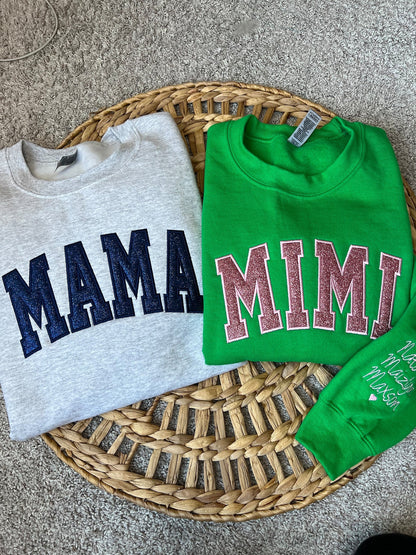 Mama Sweatshirt Glitter Geborduurd Mama Sweatshirt Verpleegster Sweatshirt Cadeau Voor Mama Geborduurd Sweatshirt Mama Tijdperk Boho Modern Mama Cadeau