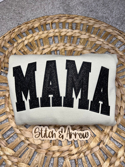 Mama Sweatshirt Glitter Geborduurd Mama Sweatshirt Verpleegster Sweatshirt Cadeau Voor Mama Geborduurd Sweatshirt Mama Tijdperk Boho Modern Mama Cadeau