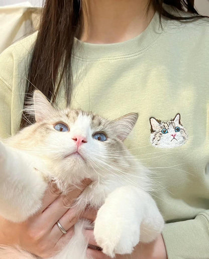 Geborduurde Huisdier Hoodies - Op Maat Gemaakte Sweatshirts met Dierenportretten voor Dierenliefhebbers