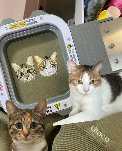 Geborduurde Huisdier Hoodies - Op Maat Gemaakte Sweatshirts met Dierenportretten voor Dierenliefhebbers