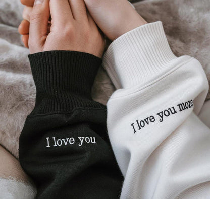 Aangepaste geborduurde hoodie of sweatshirt met ronde hals, cadeaus voor koppels, jubileum, vriendin/vriend, lgbtq, verjaardag, huwelijkscadeau, bijpassende hoodies, cadeau voor haar