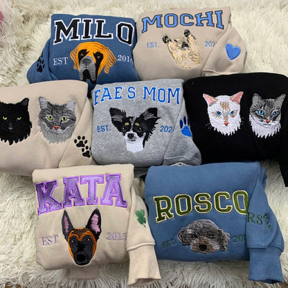 Huisdierportret hoodie – laat je favoriete hond of kat borduren op een stijlvolle trui