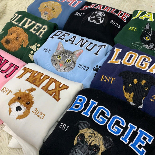 Huisdierportret hoodie – laat je favoriete hond of kat borduren op een stijlvolle trui