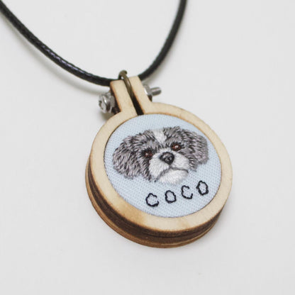 Gepersonaliseerde fotospiegeldecoratie - Gepersonaliseerd cadeau met geborduurde foto - Uniek accessoire