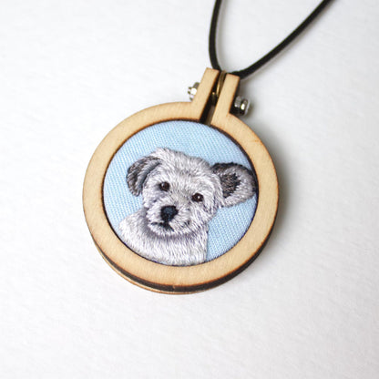 Gepersonaliseerde fotospiegeldecoratie - Gepersonaliseerd cadeau met geborduurde foto - Uniek accessoire