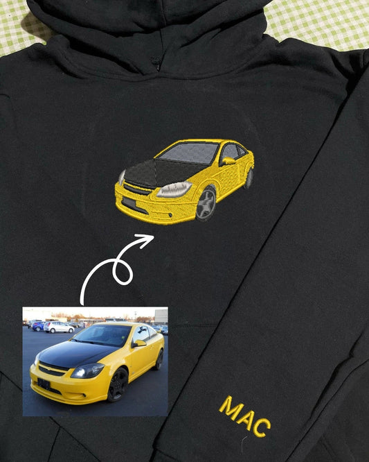 Op maat geborduurde autohoodie, het perfecte cadeau voor autoliefhebbers. Gepersonaliseerde geborduurd sweatshirt, papa cadeau