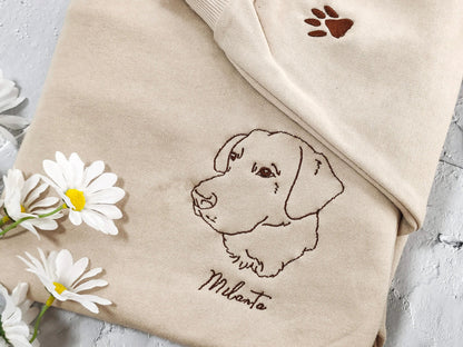 Gepersonaliseerde Dieren Sweatshirts - Op Maat Geborduurde Hoodies met Huisdierportret als Uniek Cadeau