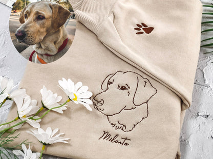 Gepersonaliseerde Dieren Sweatshirts - Op Maat Geborduurde Hoodies met Huisdierportret als Uniek Cadeau